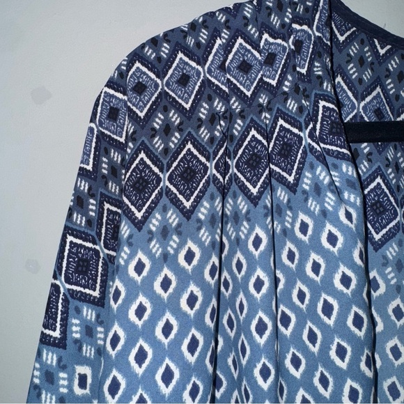 Willow & Clay Blue Diamond Print Boho Kimono Cover Up - Picture 2 of 5